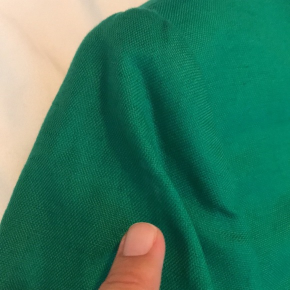 MANGO SUIT green blazer jacket women cotton linen career - Picture 16 of 17